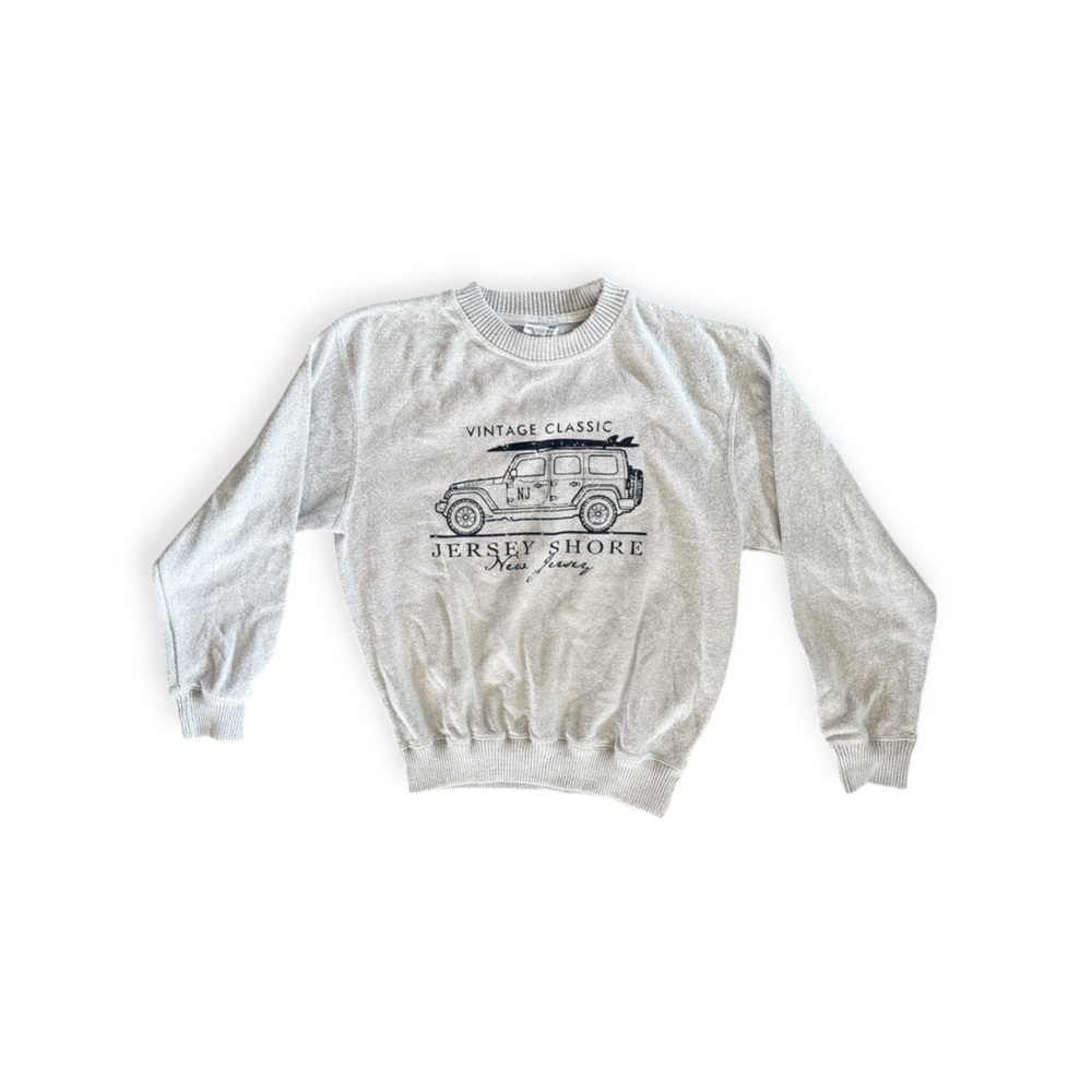 Gray Vintage Classic Jersey Shore Sweatshirt